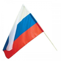 Флажок РФ 15х22 см на палочке АБ-ФРФМ Флажок РФ 15х22 см на палочке АБ-ФРФМ