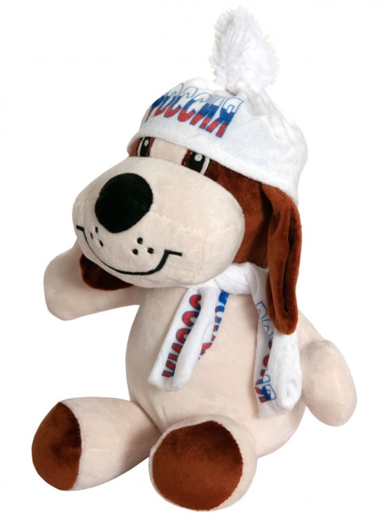 Мягкая игрушка Собака в шапке 30 см КФ-LK19083-30