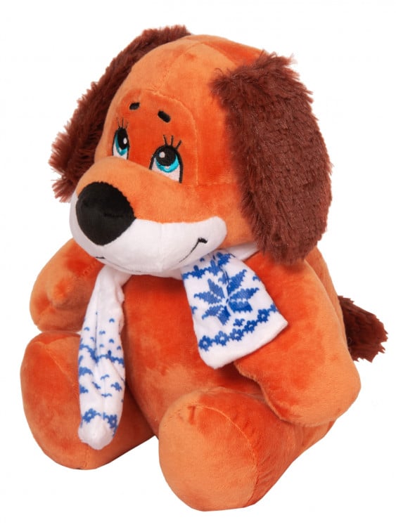 Мягкая игрушка Щенок в шарфике 30 см КФ-LK27006-30